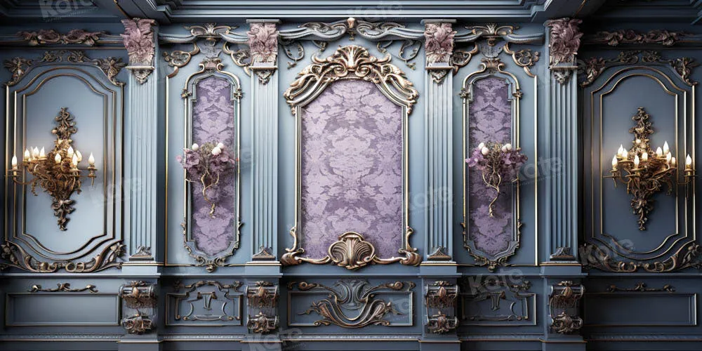 Kate Retro Dark Vintage Wall Purple Backdrop Designed by Kate Image