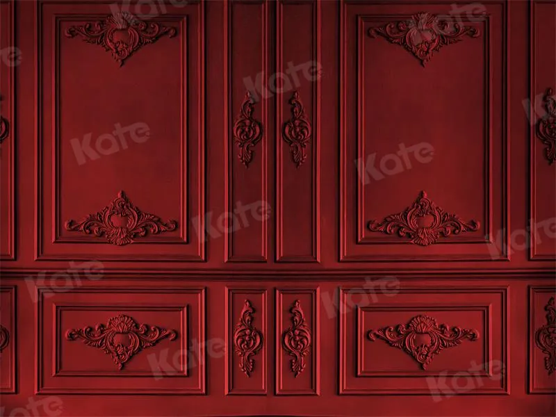 Kate Retro Vintage Dark Red Wall Backdrop for Photography