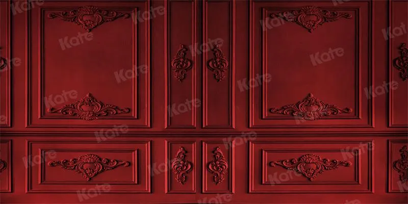 Kate Retro Vintage Dark Red Wall Backdrop for Photography