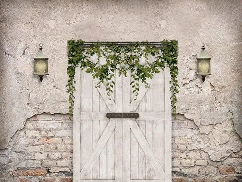 Kate Spring Backdrop Vintage wall Barn Door for Photography