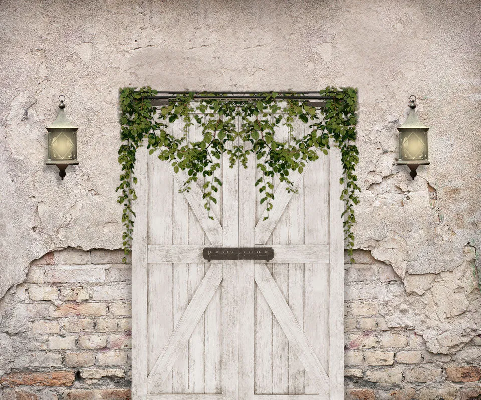 Kate Spring Backdrop Vintage wall Barn Door for Photography
