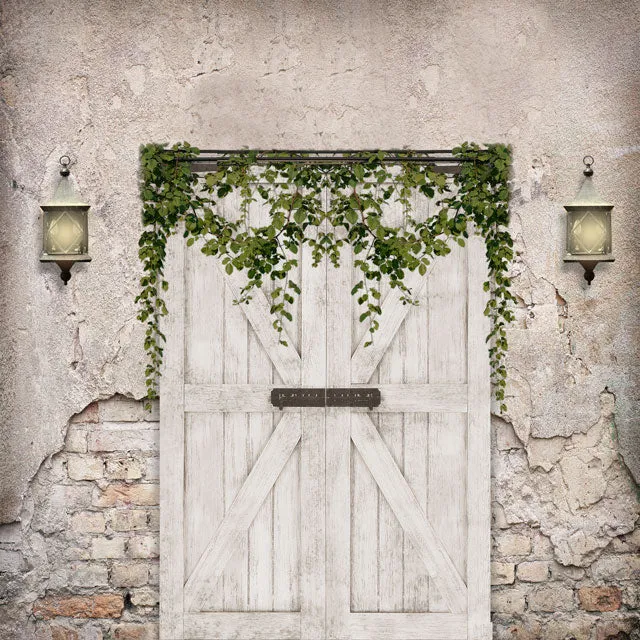 Kate Spring Backdrop Vintage wall Barn Door for Photography