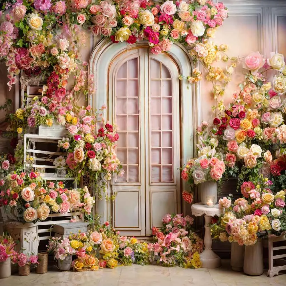 Kate Spring Colorful Flowers Room Backdrop Designed by Emetselch