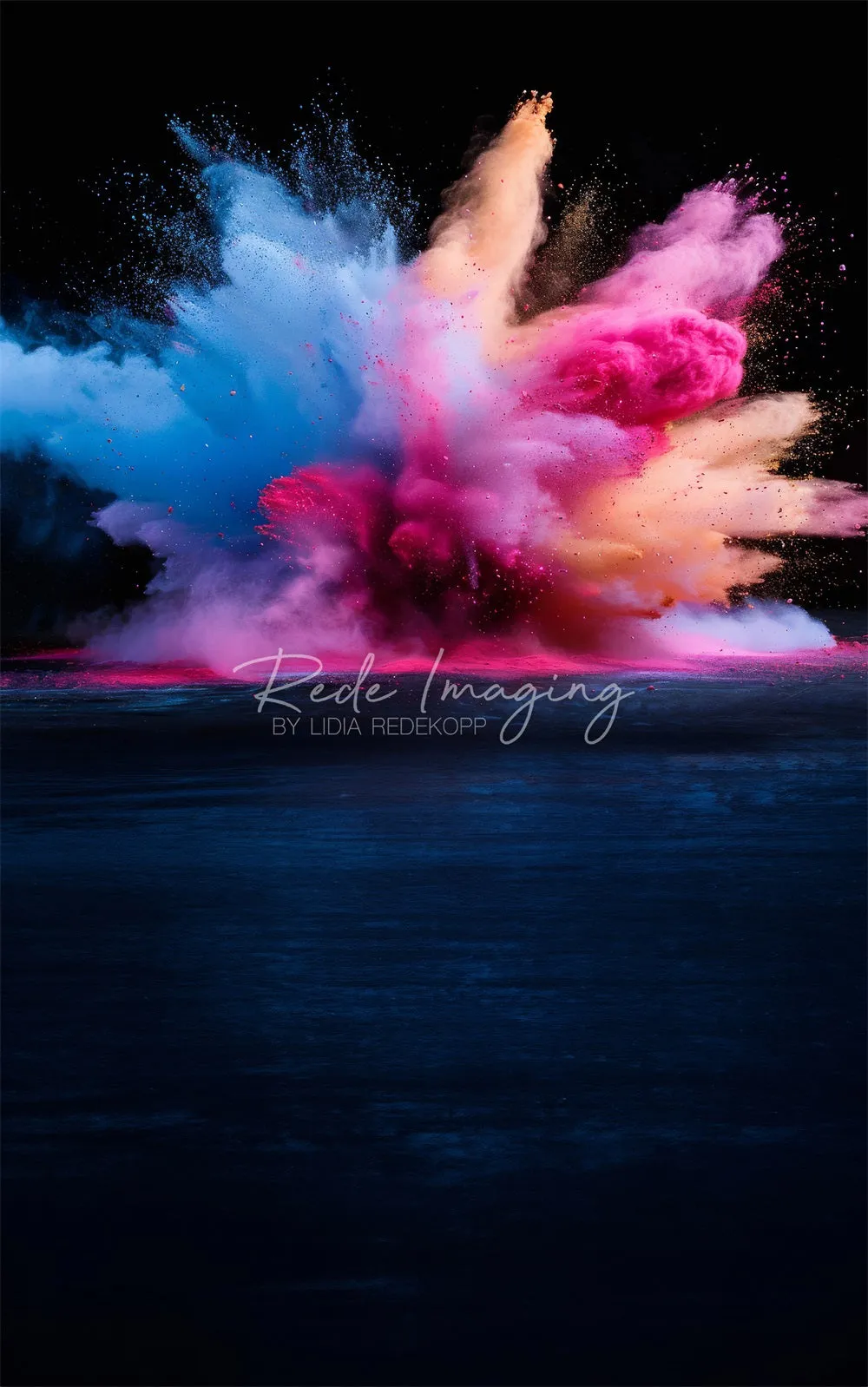 Kate Sweep Cool Colorful Burst of Powder Black Wall Backdrop Designed by Lidia Redekopp