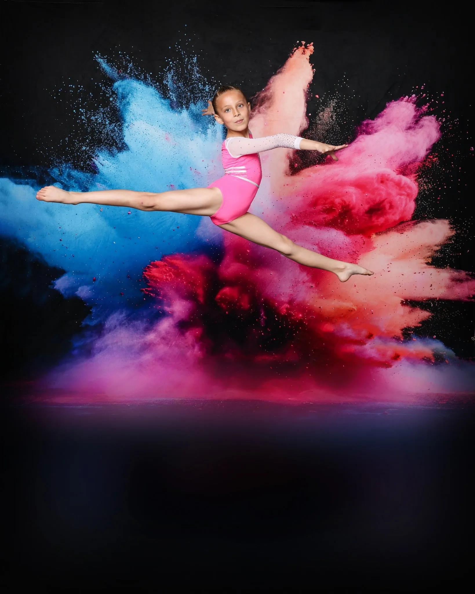 Kate Sweep Cool Colorful Burst of Powder Black Wall Backdrop Designed by Lidia Redekopp