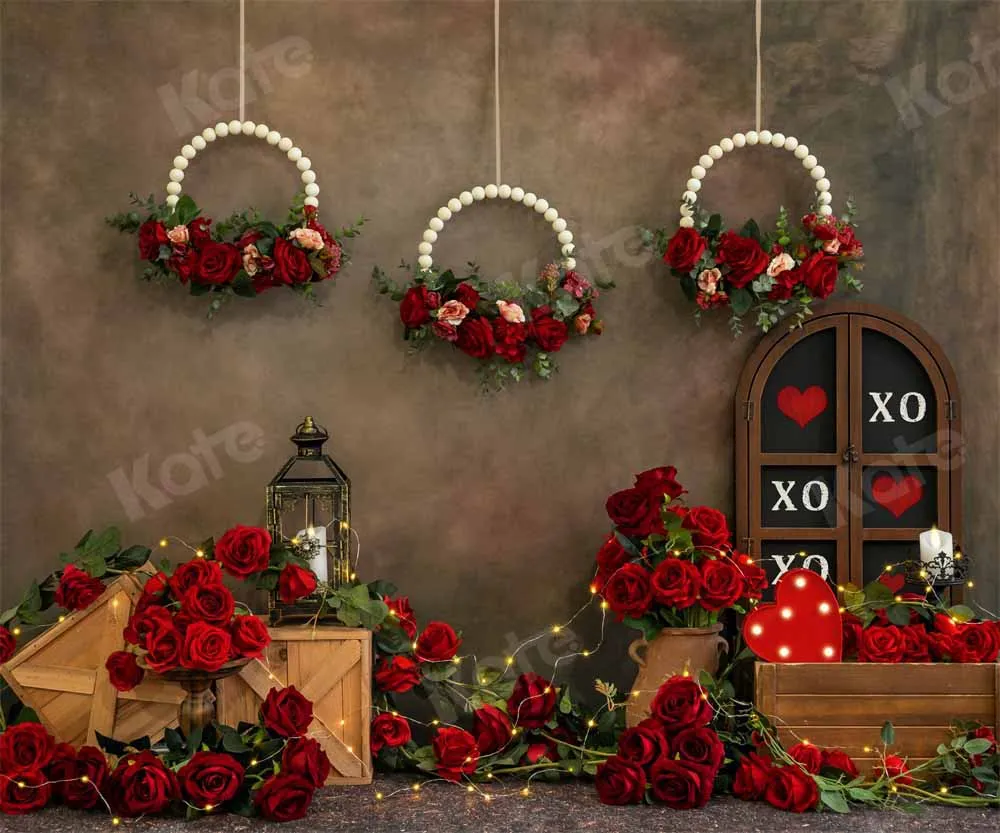 Kate Valentine's Day Backdrop Vintage Rose Designed by Emetselch