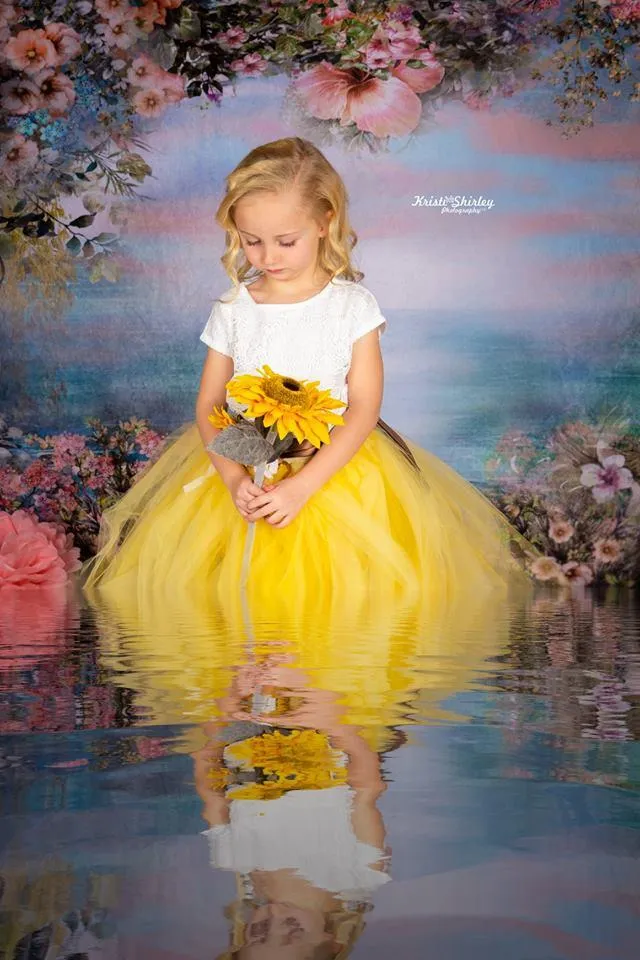 Kate Valentine's Day Vintage Flowers Bokeh Smog Backdrop Designed by JFCC