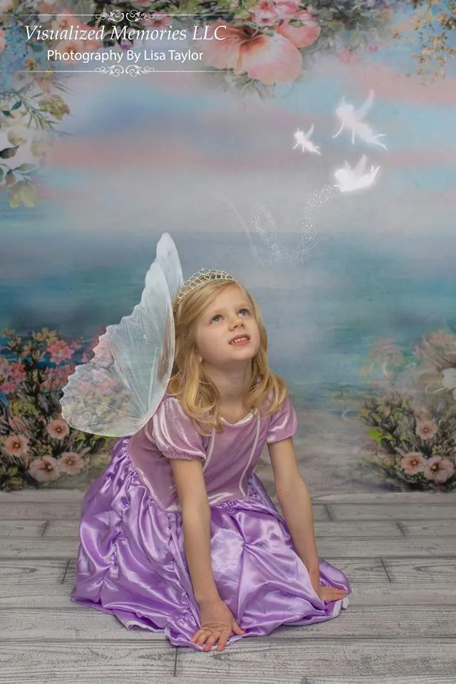 Kate Valentine's Day Vintage Flowers Bokeh Smog Backdrop Designed by JFCC