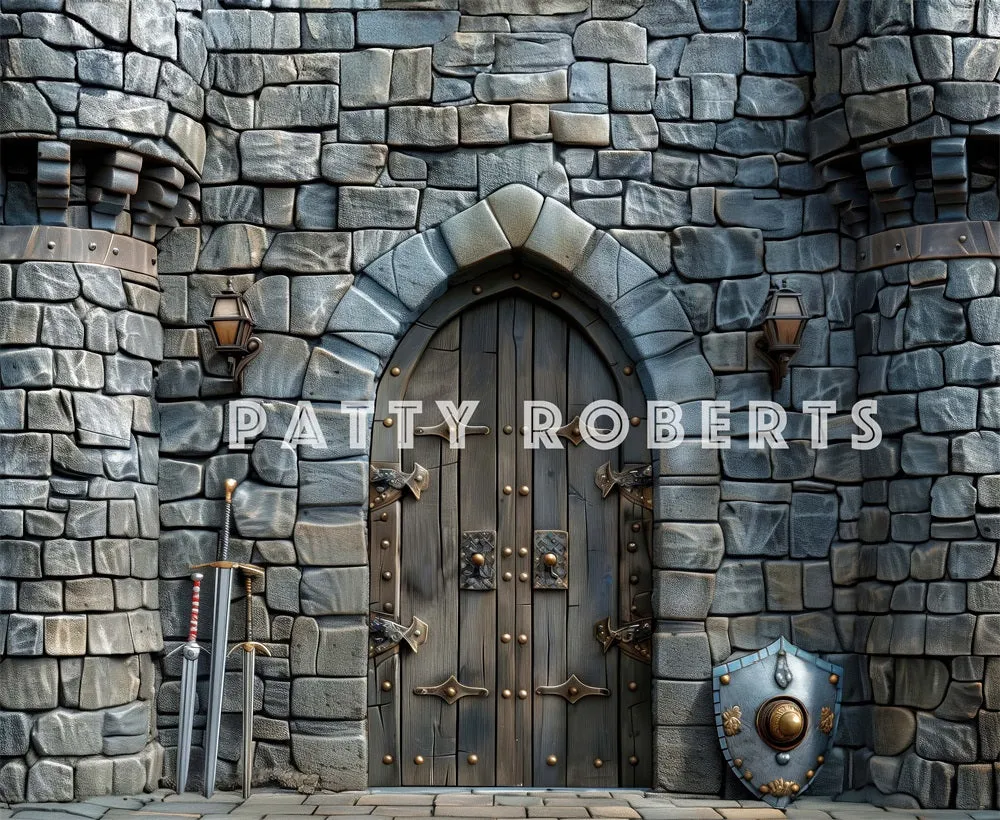Kate Vintage Gray Stone Castle Backdrop Designed by Patty Robert