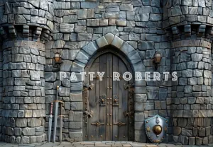 Kate Vintage Gray Stone Castle Backdrop Designed by Patty Robert
