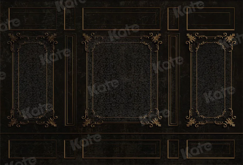 Kate Vintage Retro Wall Black Gold Phnom Backdrop for Photography