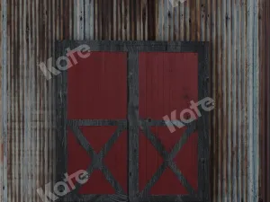 Kate Vintage Rusty Wall with Red Door Backdrop for Children Designed By JS Photography