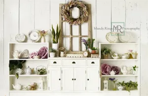 Kate Vintage Spring Tea Dining Room Backdrop Designed by Mandy Ringe Photography