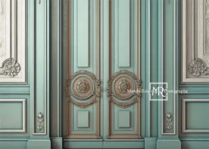 Kate Vintage Teal Wall Backdrop Designed by Mandy Ringe Photography