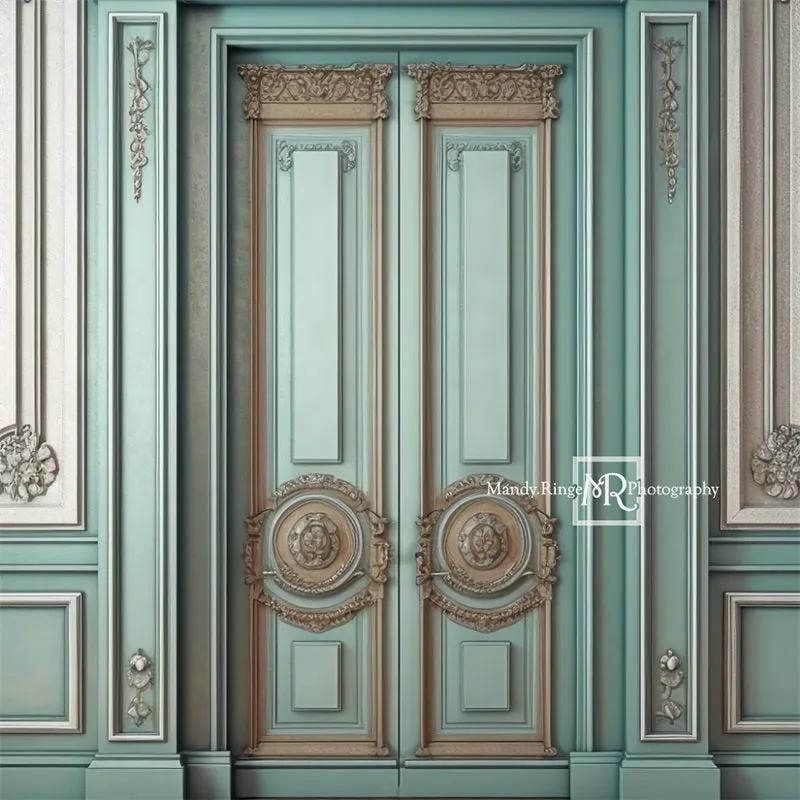 Kate Vintage Teal Wall Backdrop Designed by Mandy Ringe Photography