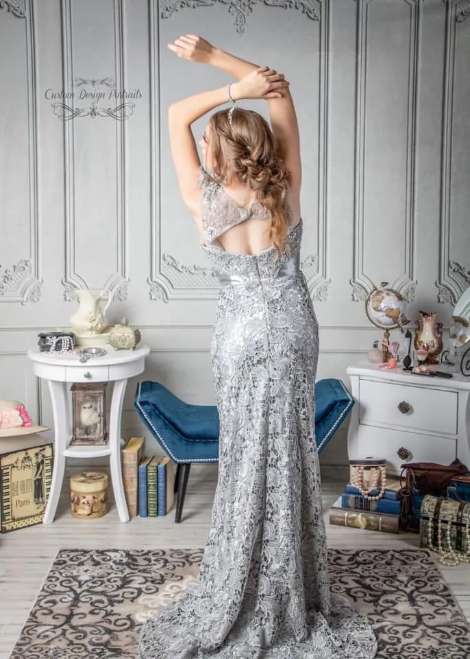 Kate Vintage Wall Parisian Style Classical Dressing Cabinet Backdrop for Photography Designed by Lisa Olson