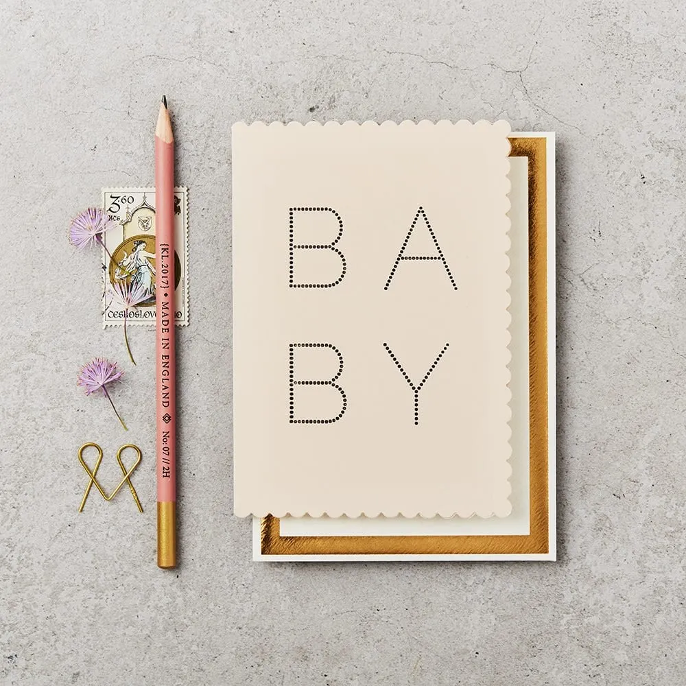 KATIE LEAMON 'BABY' BLUSH GREETINGS CARD