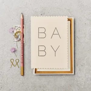 KATIE LEAMON 'BABY' BLUSH GREETINGS CARD