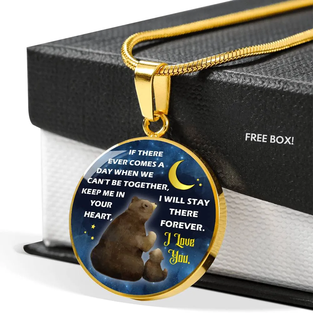 Keep Me In Your Heart Circle Graphic Necklace - CGNTeddy01