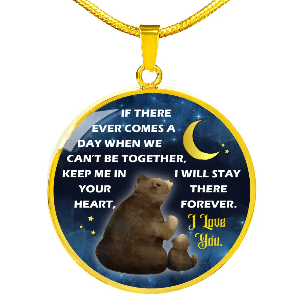 Keep Me In Your Heart Circle Graphic Necklace - CGNTeddy01