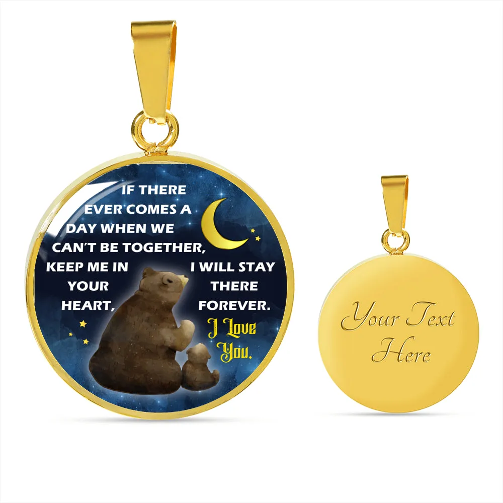 Keep Me In Your Heart Circle Graphic Necklace - CGNTeddy01