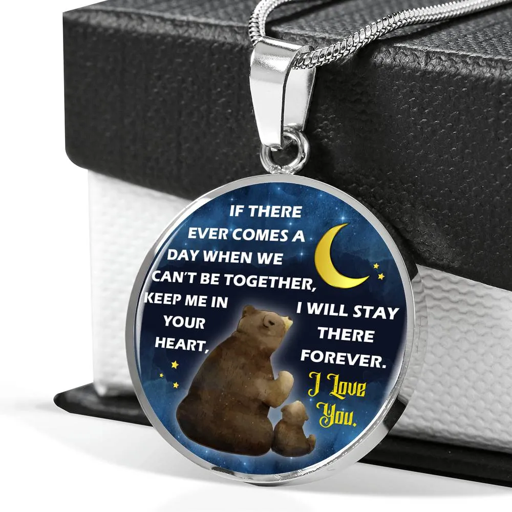 Keep Me In Your Heart Circle Graphic Necklace - CGNTeddy01
