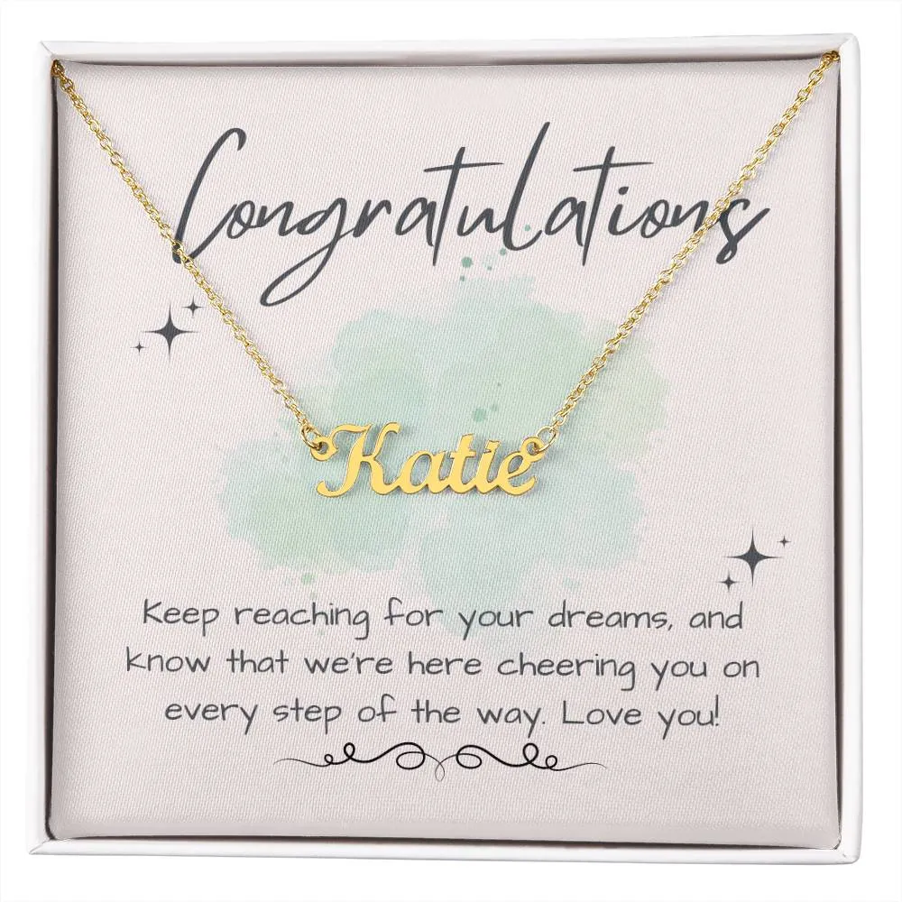 Keep Reaching Name Necklace