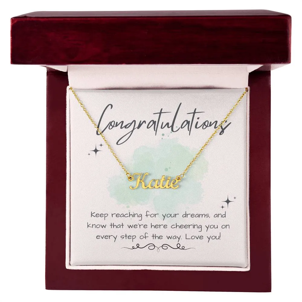 Keep Reaching Name Necklace