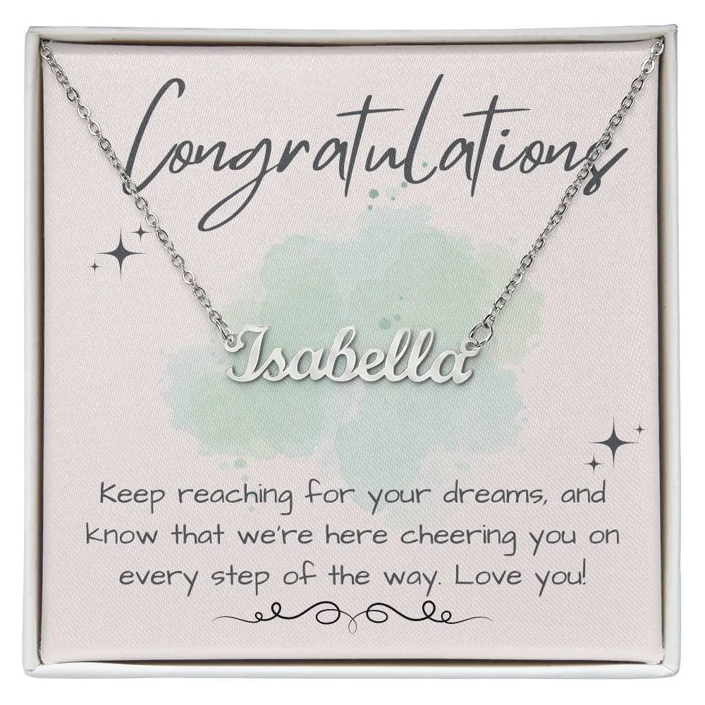 Keep Reaching Name Necklace
