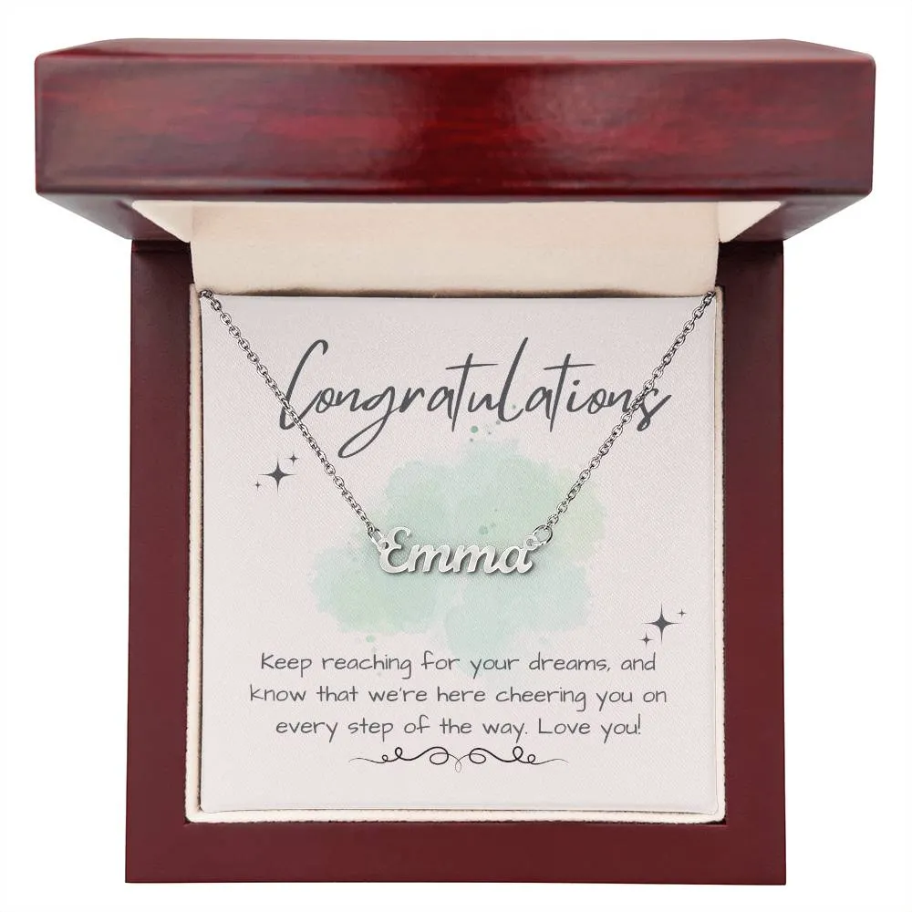 Keep Reaching Name Necklace