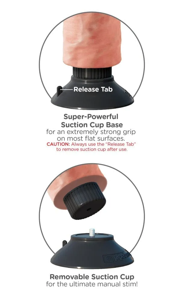 King Cock 9" Vibrating Cock - Realistic, Poseable, Waterproof, Powerful Suction Cup Base