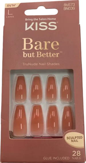 Kiss Bare But Better TruNude Nail Shades Long