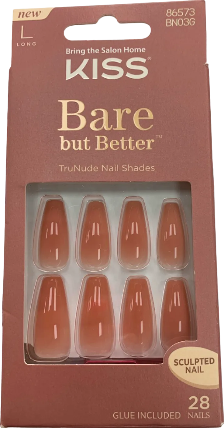Kiss Bare But Better TruNude Nail Shades Long