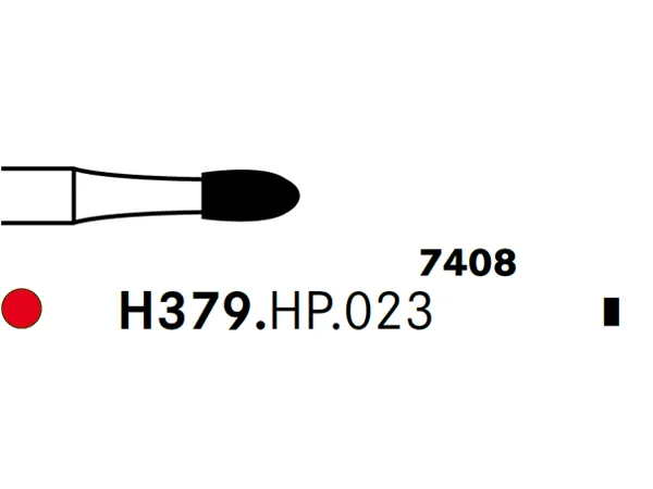 Komet® H379 Egg Tungsten Carbide Finishing Bur