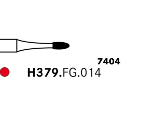 Komet® H379 Egg Tungsten Carbide Finishing Bur