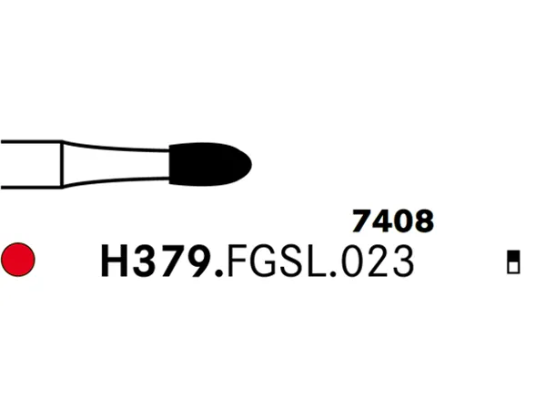 Komet® H379 Egg Tungsten Carbide Finishing Bur