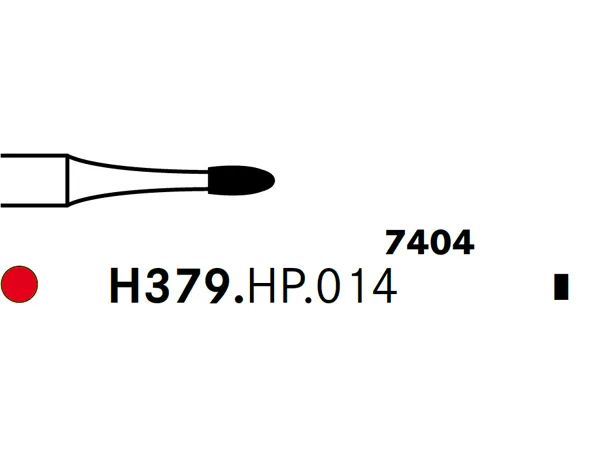 Komet® H379 Egg Tungsten Carbide Finishing Bur