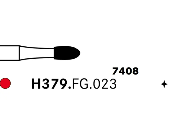 Komet® H379 Egg Tungsten Carbide Finishing Bur