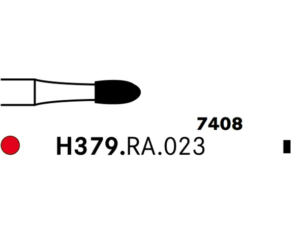 Komet® H379 Egg Tungsten Carbide Finishing Bur