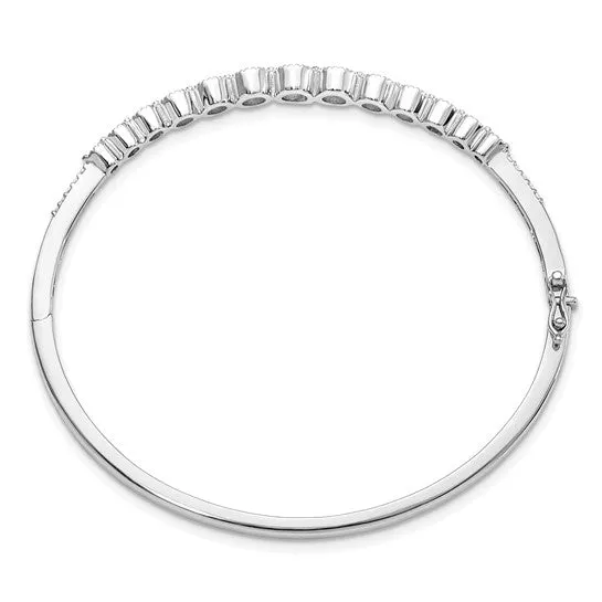 Lab Grown Diamond Hinged Bangle Bracelet