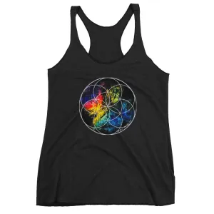 Labradorite Seed of Life Women's Racerback Tank