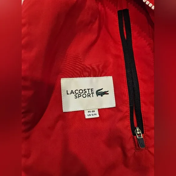 Lacoste Women's French Sporting Spirit Edition Water-Resistant Zip Jacket Size M