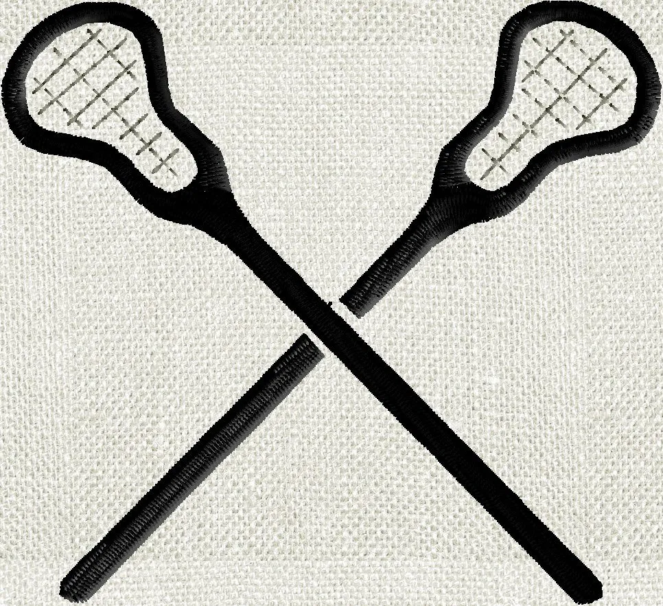 LaCrosse Sticks Embroidery Design - fun stuff