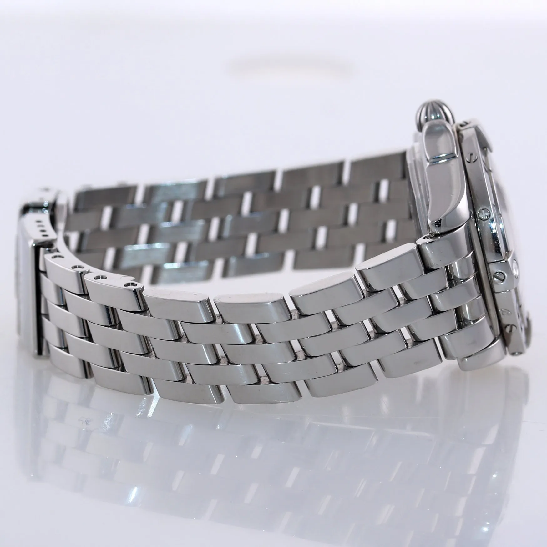 Ladies Breitling Galactic Cockpit 32 A71356 Steel MOP Diamond Quartz Date Watch