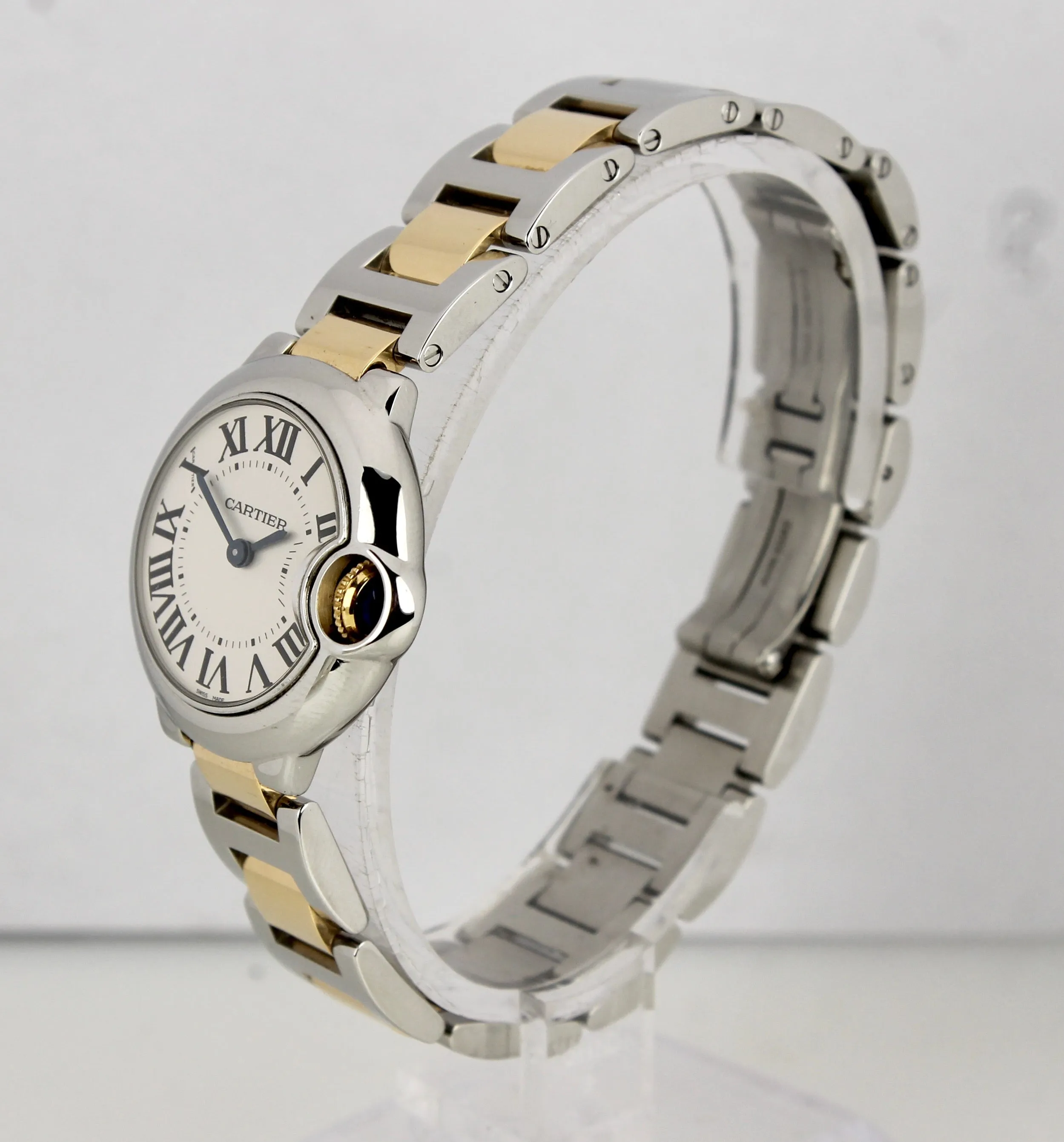 Ladies Cartier Ballon Bleu Quartz 28mm Two-Tone Stainless W2BB0010 3009 Watch