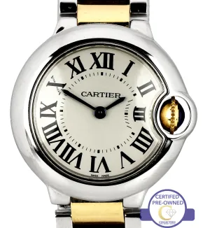 Ladies Cartier Ballon Bleu Quartz 28mm Two-Tone Stainless W2BB0010 3009 Watch