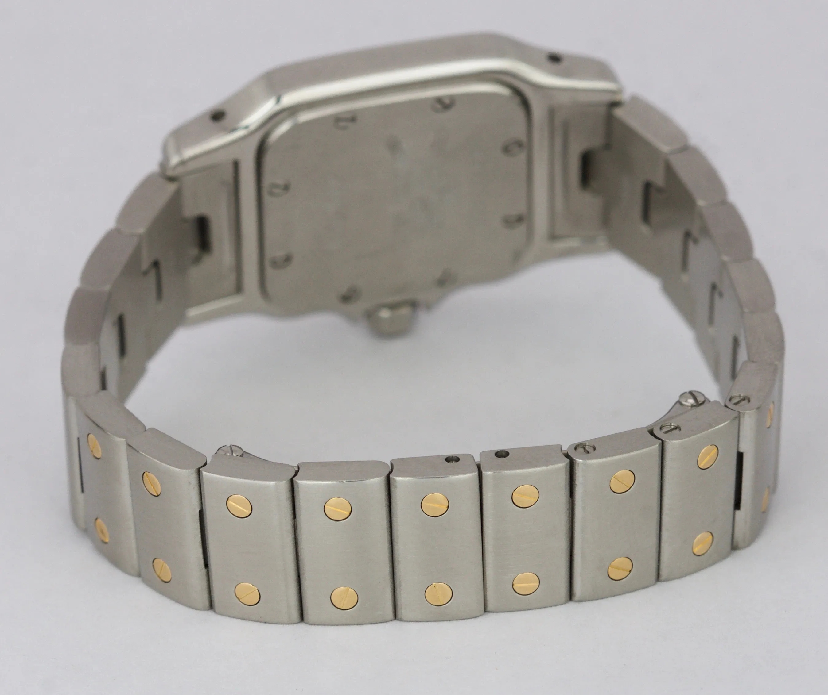 Ladies Cartier Santos Galbee 1567 White 24mm Quartz Two Tone Steel Swiss Watch