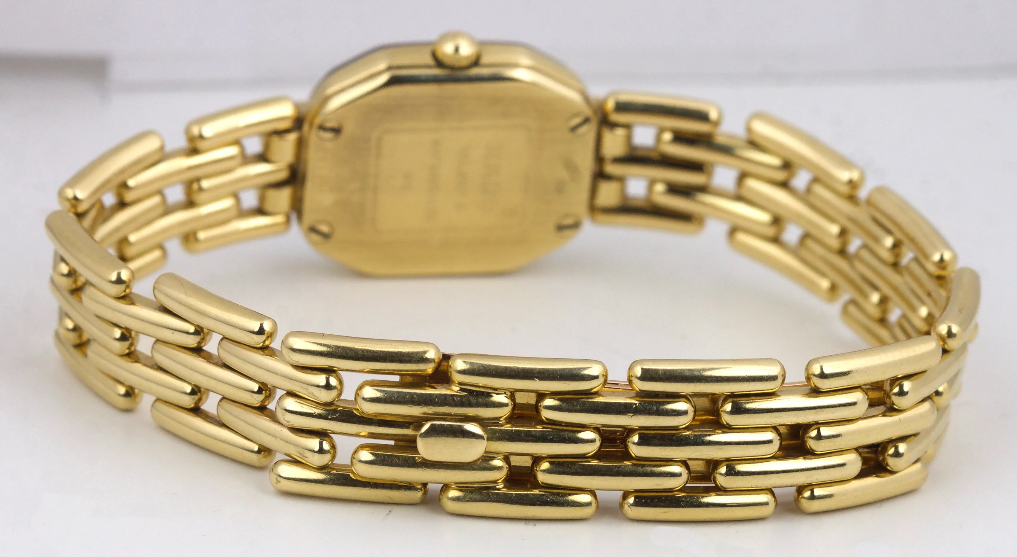 Ladies Rado Quartz 18mm Black Diamond 18K Yellow Gold Watch