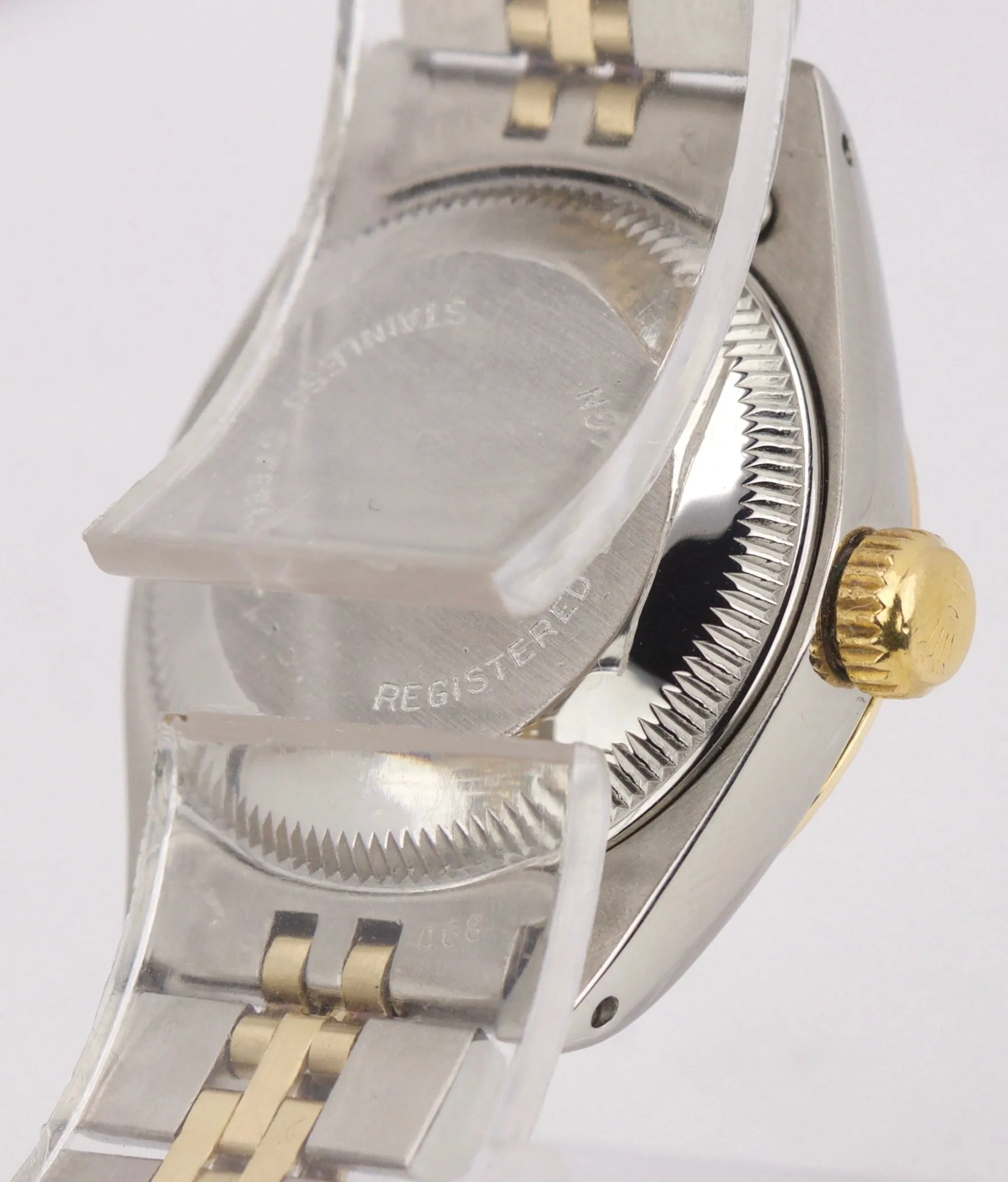 Ladies Rolex Date 26mm 6917 Two-Tone Gold Steel White Roman Watch DateJust 69173