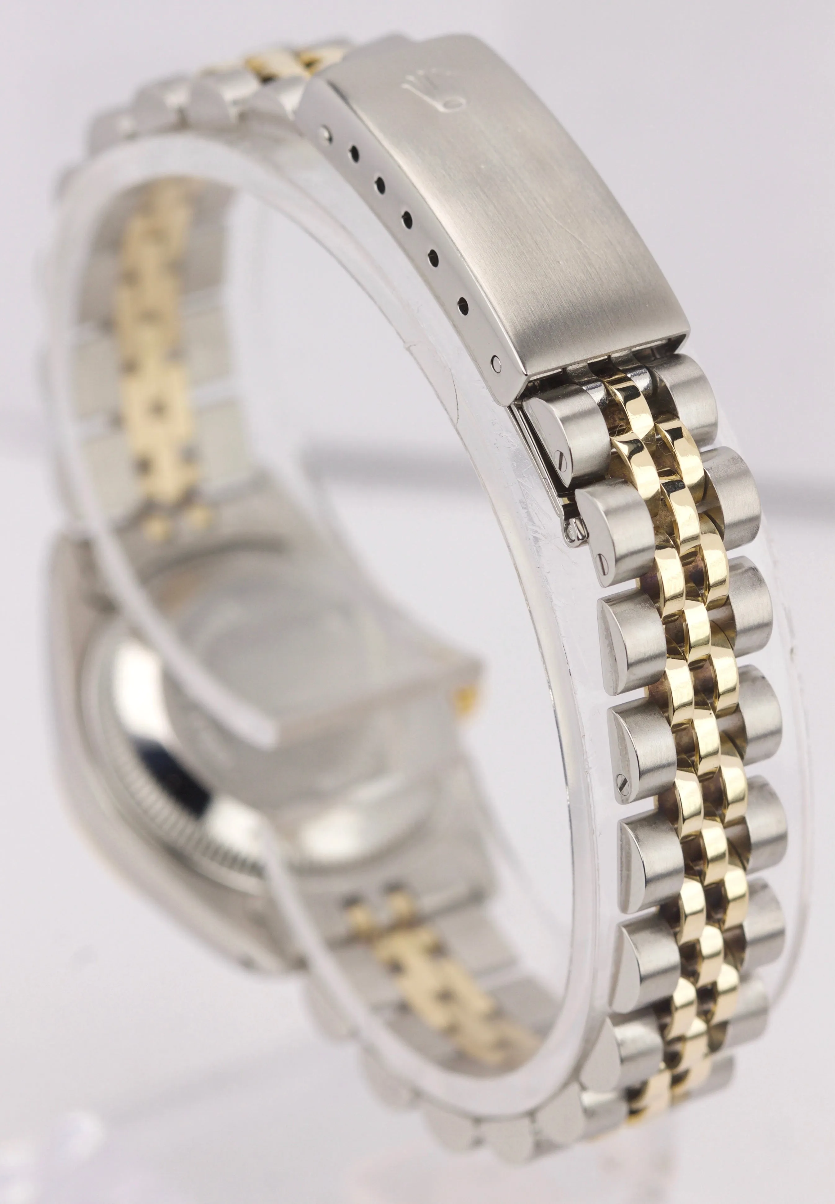 Ladies Rolex Date 26mm 6917 Two-Tone Gold Steel White Roman Watch DateJust 69173